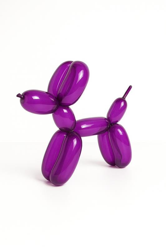 Translucent Purple Medium Balloon Dog